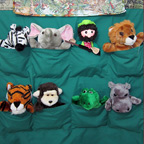 Jungle-Camo Puppet Theater - Back Pockets for Puppets
