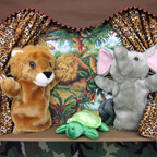 Jungle-Camo Puppet Theater - Puppets